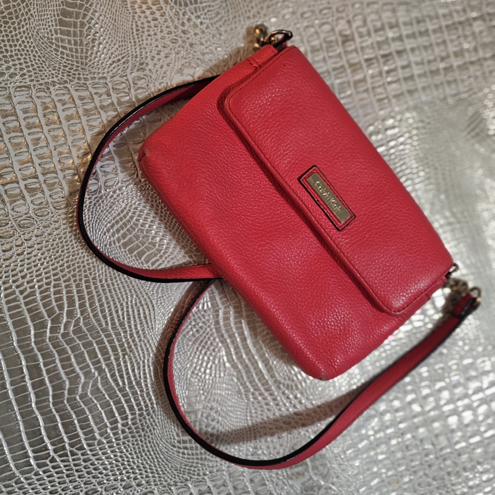 Calvin Klein Vibrant Red Wristlet